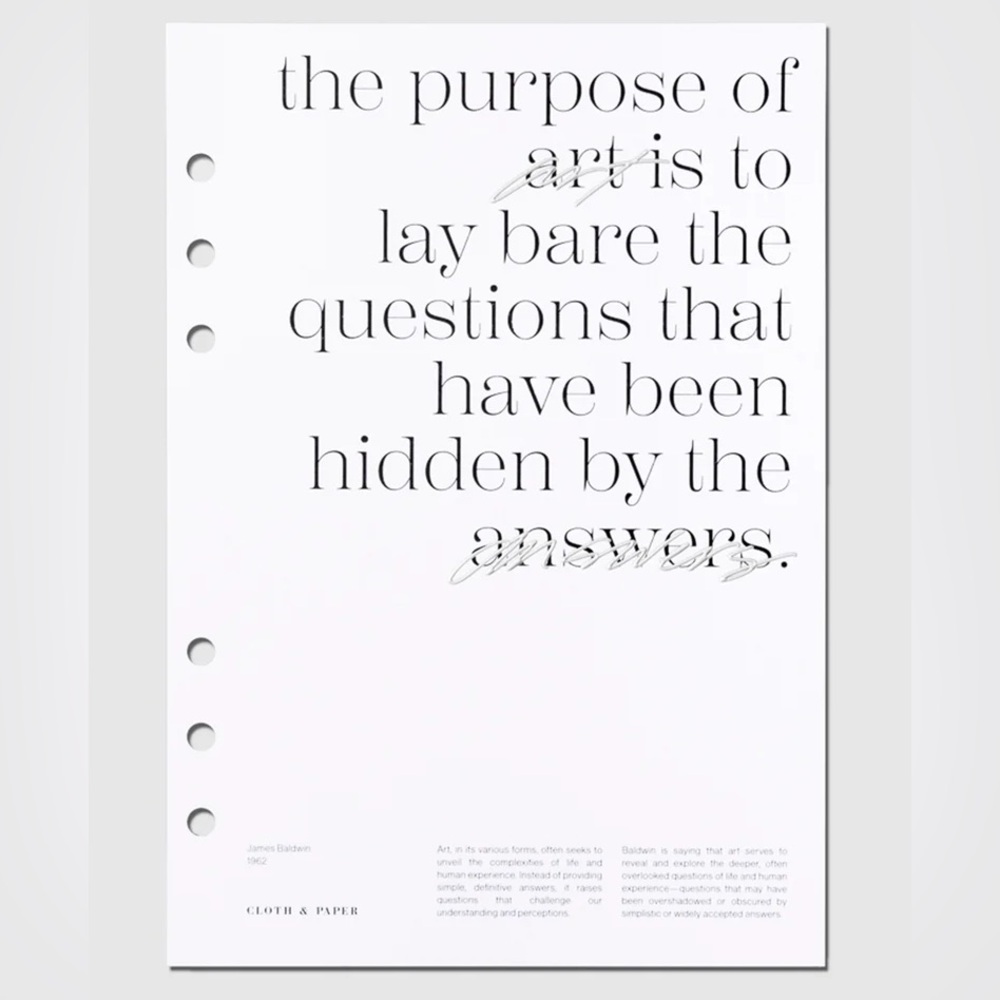 Cloth & Paper Art of Living A5 Dashboard